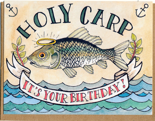 Holy Carp It's Your Birthday! Card