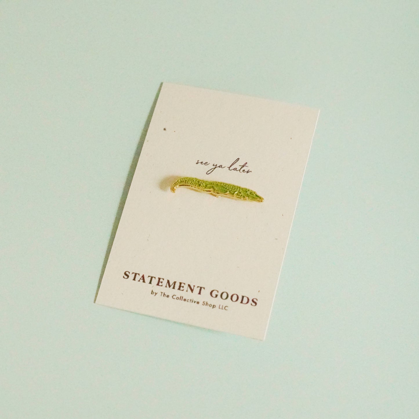 Alligator Enamel Pin