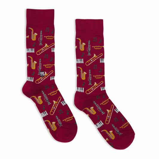 Jazz Maroon Socks