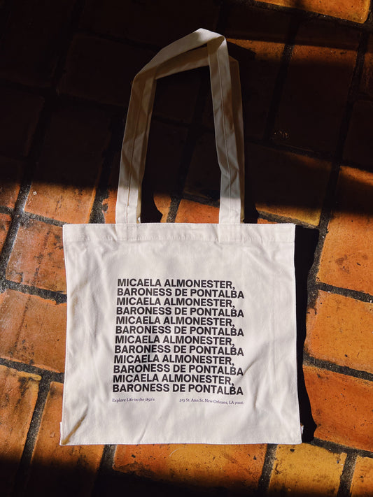 Micaela Almonester, Baroness De Pontalba Letter Cotton Tote Bag