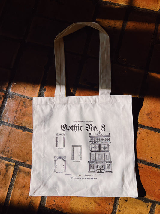 Gothic 8 Cast Iron Stove Cotton Tote Bag