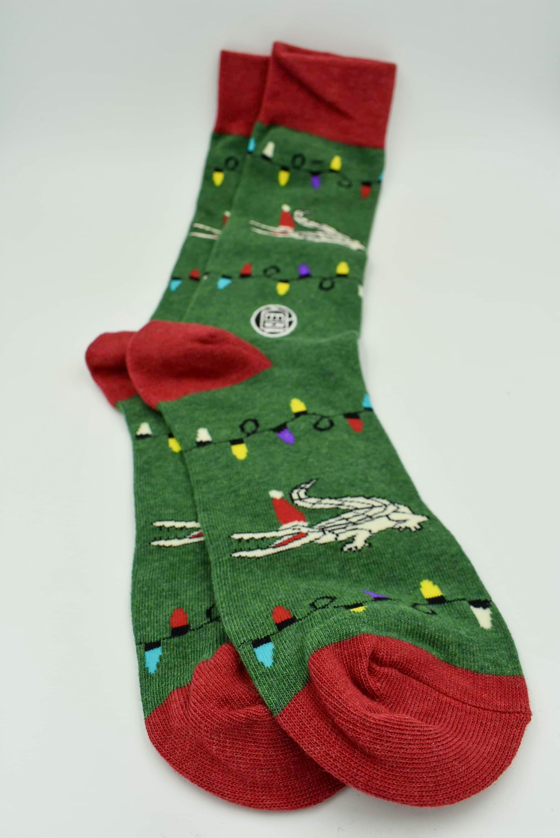 Alligator Holiday Unisex Socks Made in New Orleans