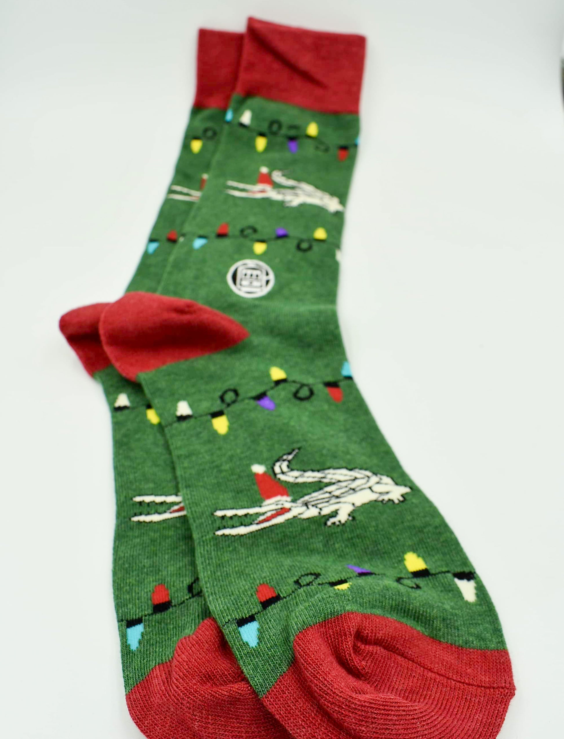 Alligator Holiday Unisex Socks Made in New Orleans