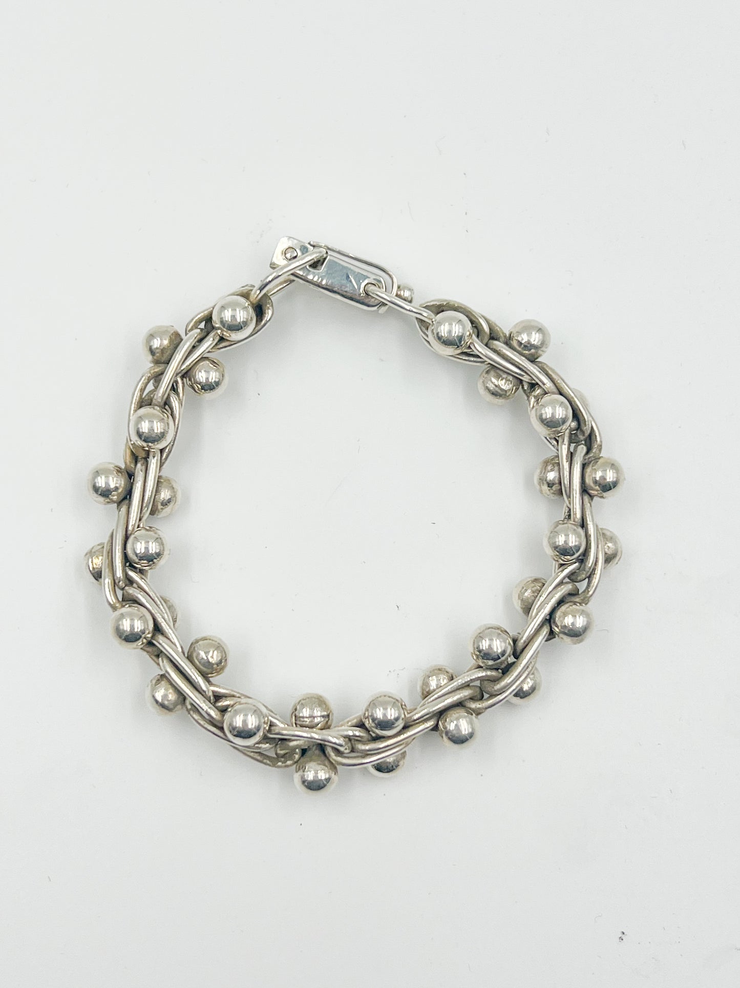 Pulsera de plata con triple eslabón Spratling