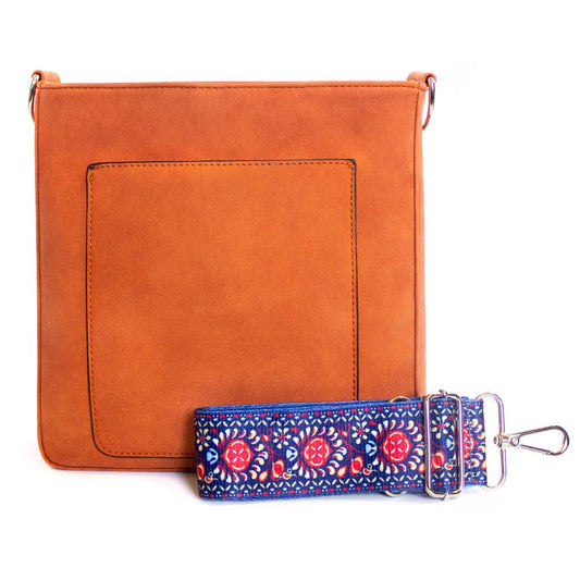 May Suede Crossbody Bag - Orange