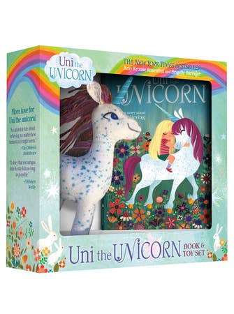 Livre et jouet Uni la licorne