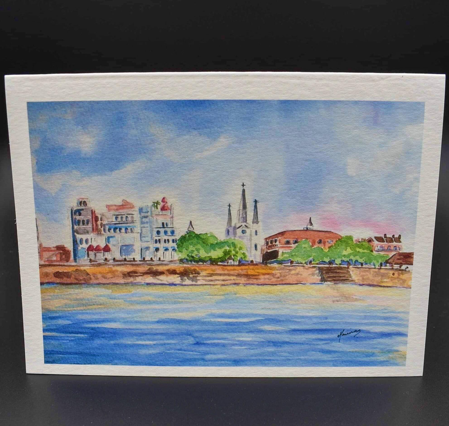 New Orleans Riverfront Notecard