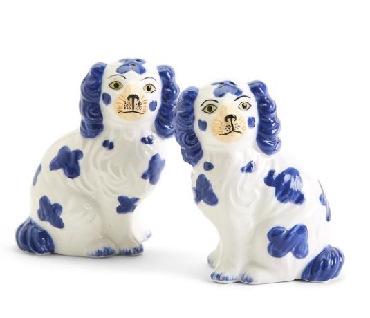 Salero y pimentero con diseño de perro de Staffordshire 